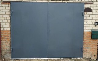двустворчатые гаражные ворота без калитки